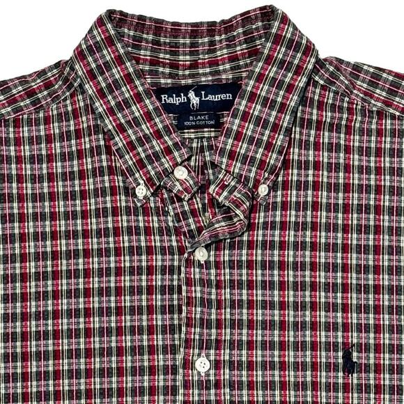 Ralph Lauren Other - Men's Ralph Lauren Blake Collection Plaid Button Down Short Sleeve Shirt Size XL